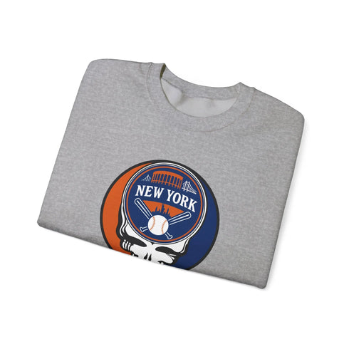 Grateful Dead - New York Mets Grateful Dead Stealie Crewneck Sweatshirt - MLB - StealieShop